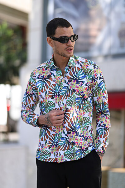 PASSERO slim fit Cămașă digitală cu imprimeu