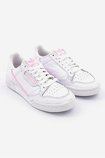 Adidas Originals Women Continental 80 Shoes, White and Pink
