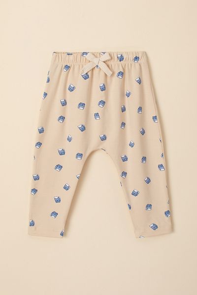 Woody Cotton Baby Pajamas-bpc - 996-printed Ecru