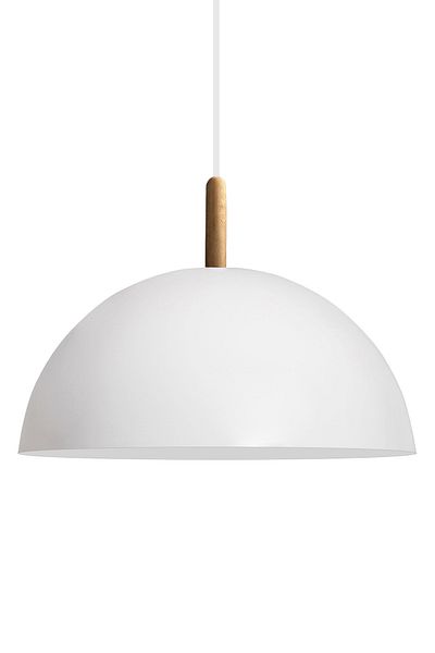 Bamyum Lipeo White Chandelier - Wooden Head Single Pendant Lamp Living Room Kitchen Hairdresser Cafe Lamp Decorative