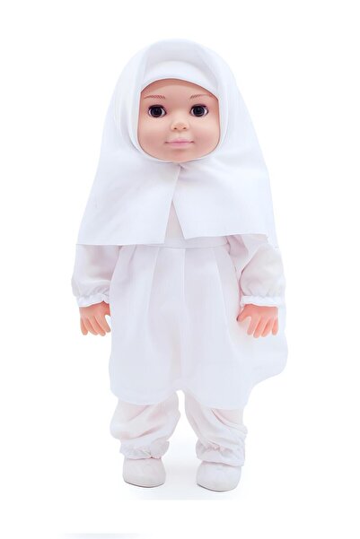 GÜZELYÜZ AVM Beyaz Tesettürlü Sesli Et Bebek 40cm Yemek Duası Ve Imanın Şartl...