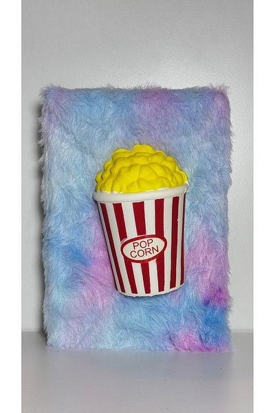 Bonjour Sanrio Plush Furry Figured Fruity Embossed Soft Squishy Lined Notebook