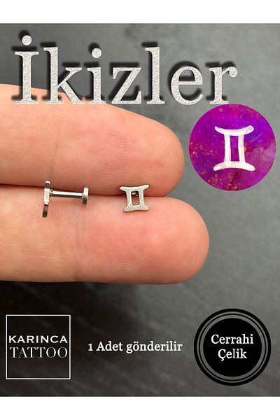 Karınca Piercing Zodiac Symbols Zodiac Ear Tragus Helix Cartilage Piercing Earring