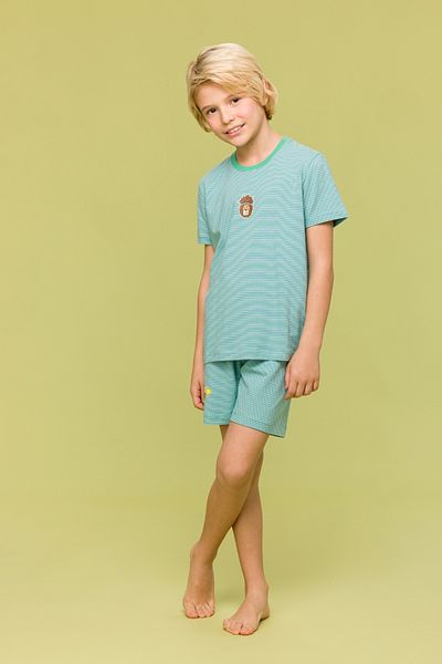 Woody Πιτζάμες-Pza για αγόρι 10-16 ετών - 911-Lion Themed Striped Blue