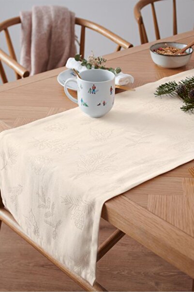 Tchibo Jacquard Table Runner 40 x 180 cm, Cream