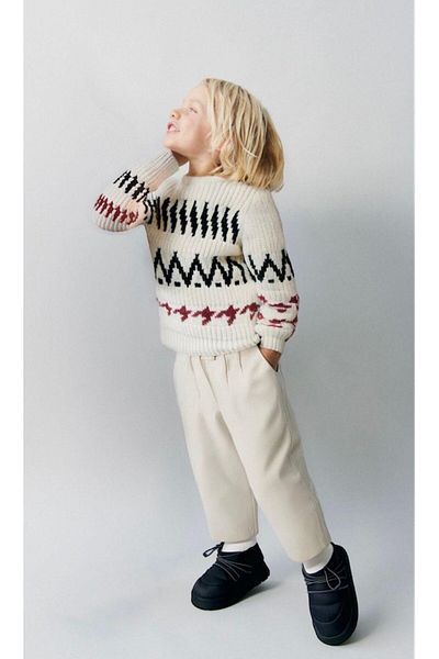 Tuba Cream Sweater Trousers Set