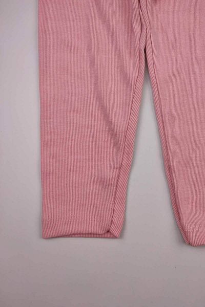Peki 5-Piece Stretchy Corded Cotton Polyester Pajamas Set for Baby Girl - Solid Leggings, Single Bottom Pants