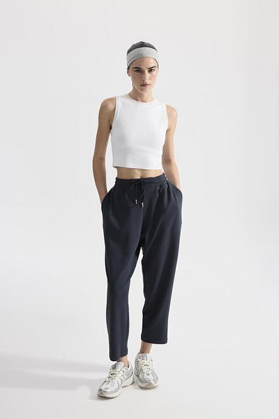 KADRİYE BAŞTÜRK Smoked Modal Knitted Jogger Pants