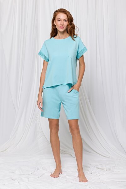 Woody Жіночі піжами-Thp - 823-Турецький блакитний