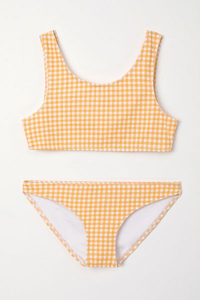 Woody 2-8 Years Girl UPF50+ Protected Bikini - Ecru Yab 946-Gingham