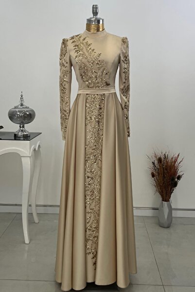 Esilanur Çağla Tesettür Abiye Gold