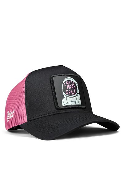 BlackBörk V1 Space Logo Μαύρο-ροζ καπέλο Trucker
