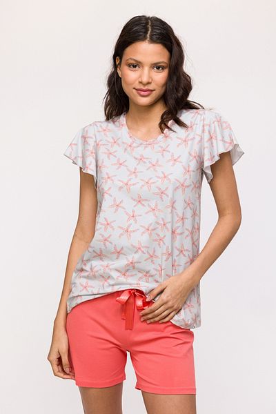 Woody Women's Pajamas-Ypc - 925-Starfish Printed Blue