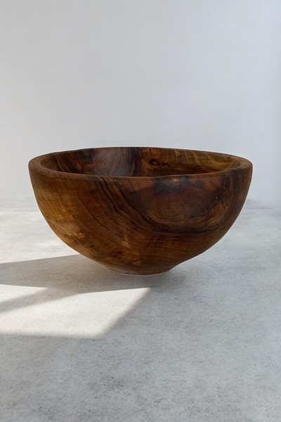 GRİKOZALAK Ahşap Ceviz Kase, Ahşap Salata Kasesi, Sunumluk, Meyve Kasesi, Sof...