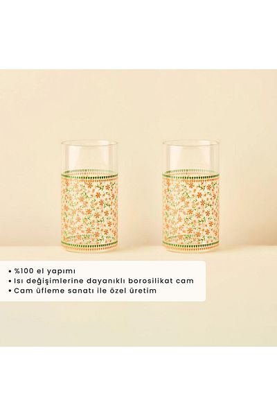 Bella Maison Blossom Soft Drink Cup Set of 2 (420 Cc)