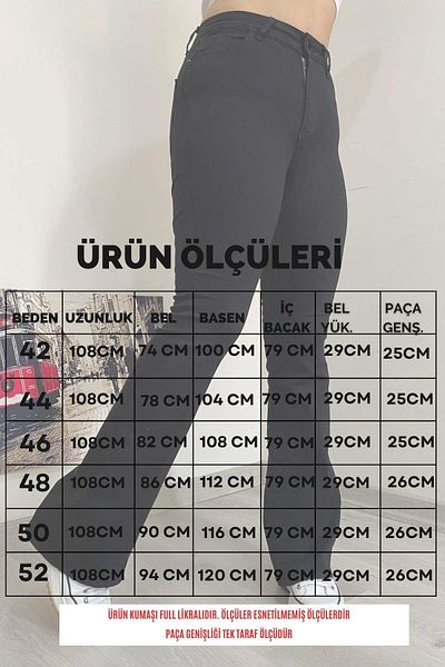 İstangül Butik Blugi spanioli cu picior spaniolă de mărime mare