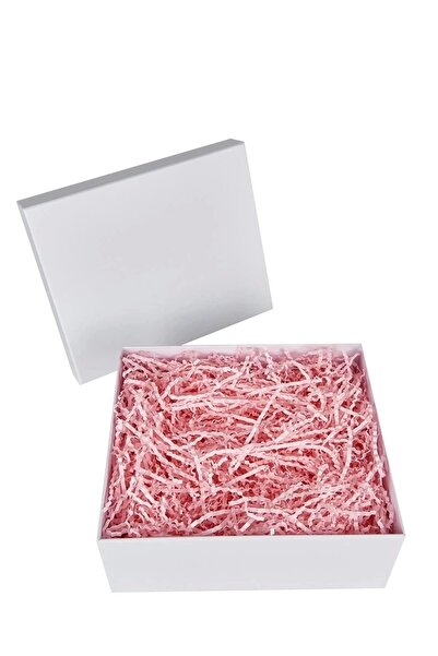 HEDİYEDİYE Pembe Kırpıklı Çok Amaçlı Beyaz Hediye Kutusu