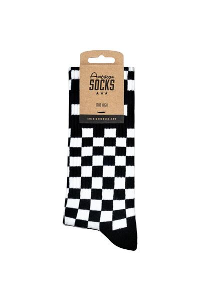 American Socks Чекър Bw Средно Висок Чорап