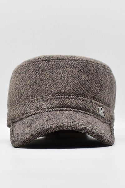 Külah Winter Ear Cap Hat Flat Cap Brown