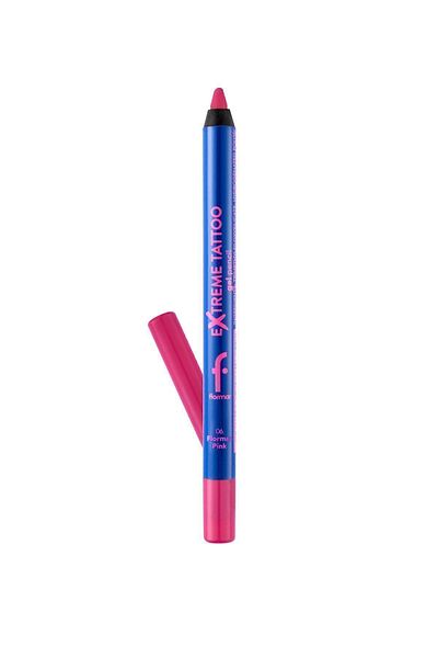 Flormar Water Resistant Extreme Tattoo Festival Spirit Matte Gel Eye Pencil -006 Pink- 8682536072403
