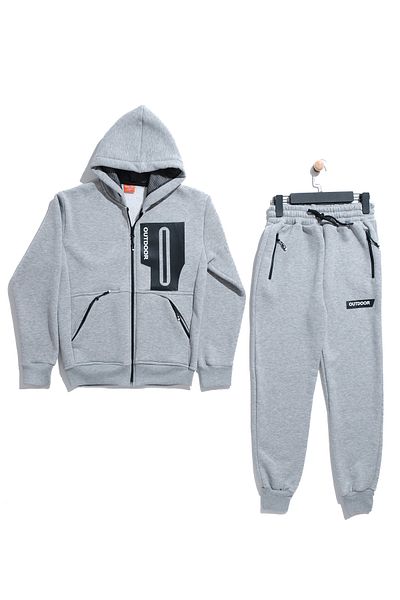 Zaziko Kids Boy's Hooded Zippered Tracksuit Set - Outdoor Esf.0030-Z