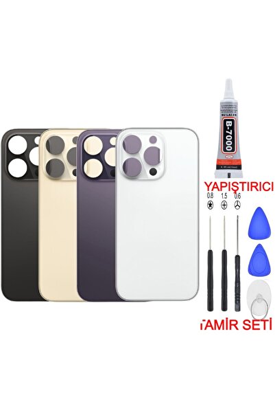indirimplus iPhone 14 Pro Max Arka Kapak SİYAH RENK Pil Kapağı Cam Ürün SADEC...