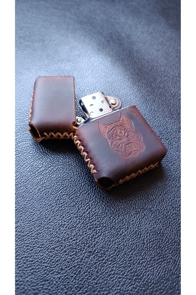 cgderi Benzinli Hakiki Deri Çakmak Kılıfı Ve Çakmak