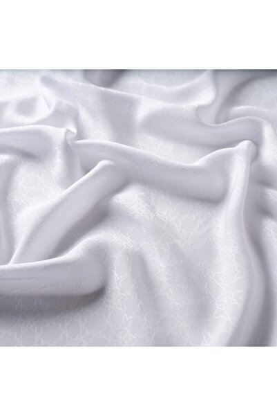 ipekevi Four Seasons White Mini Seljuk Monogram Shawl