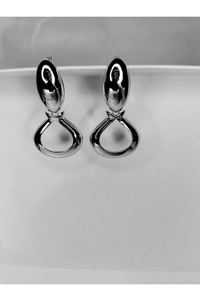 Marlenka Steel Plate Drop Earrings
