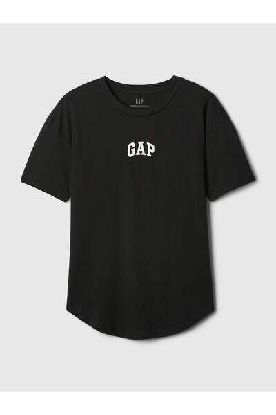 GAP Kadın Siyah Arch Logo T-Shirt