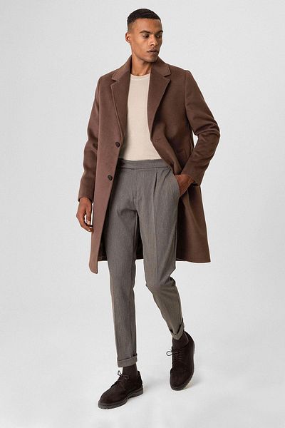 Antioch Brown Textured Men's Coat