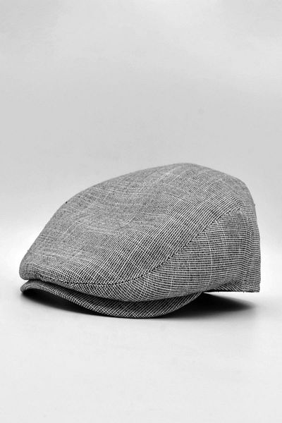 Külah Men's Linen Premium - Black Summer Flat Hat