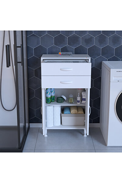 Modilayn SOFT 55 x 99,5 x 32,5 cm Çift Çekmeceli Çok Amaçlı Banyo & Mutfak Dolabı