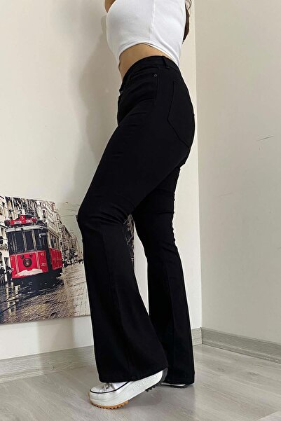 İstangül Butik Španělské džíny s nohavicí z Lycry velké velikosti