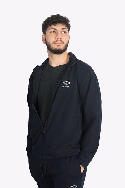 PAUL&SHARK Men's Brand Logo Zippered Relaxed Fit Navy Blue Sports Tracksuit Set 14311500 -013