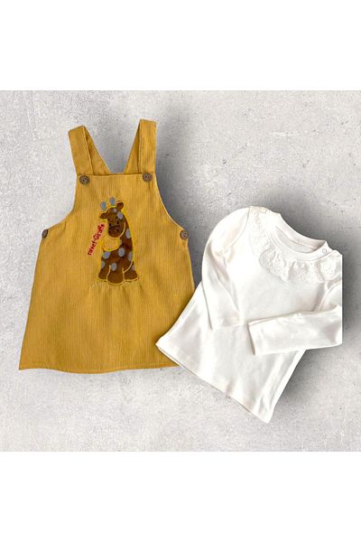 Tosyalı Burak Bebe Cotton Velvet Combed Gilet T-Shirt for Baby Girl