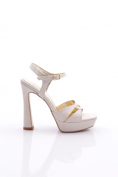 DGN Pantofi cu toc cu curele la gleznă de damă cu imprimeu piele 311103564