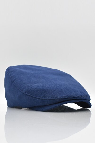 Külah قبعة مسطحة للرجال من القطن العادي باللون الأزرق الداكن