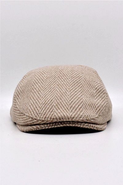 Külah Men's Zigzag Patterned Woolen Cap Hat