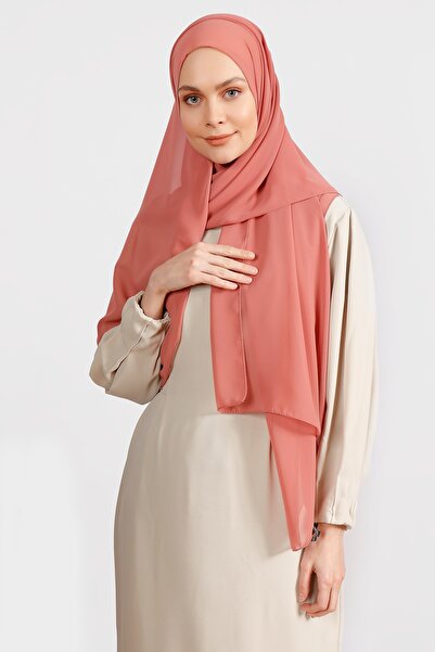 Differenza Crepe Chiffon Shawl - Peach Design