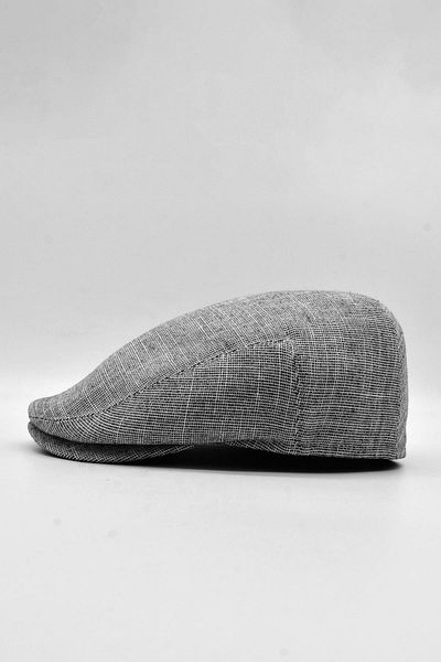 Külah Men's Linen Premium - Black Summer Flat Hat