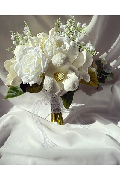 Z&B FLOWERS Gelin Çiçeği Gelin Buketi El Buketi  Manolya Gelin Çiçeği Damat y...