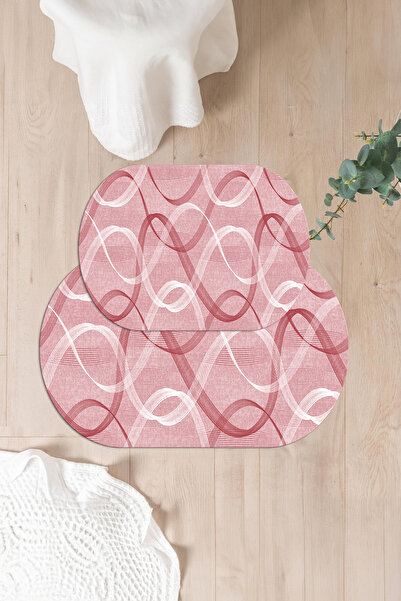 Napoli Home Covoraș de baie oval, lavabil, anti-alunecare, simplu, modern, cl...