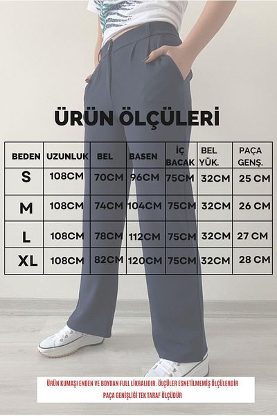 İstangül Butik Full Lycra Pleated Elastic Waist Trousers