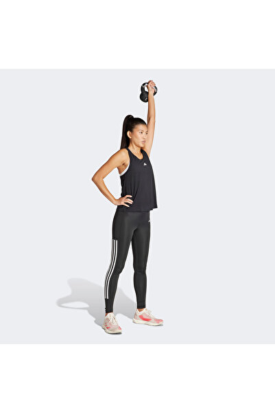 adidas قميص داخلي نسائي أسود للتدريب من Train Essentials بتصميم بسيط وظهر رياضي