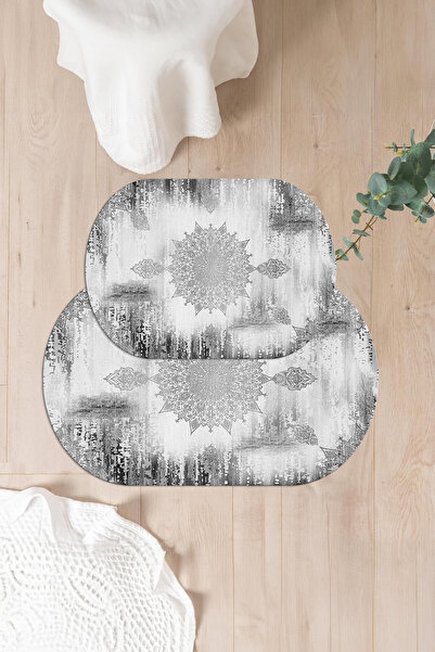 Napoli Home Цифров, подлежащ на пране, с обикновен векторно мотивиран овален ...