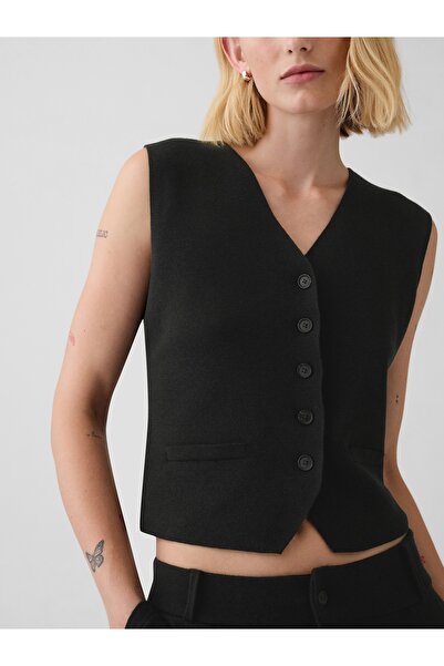 GAP Kadın Siyah CashSoft Kazak Yeleği