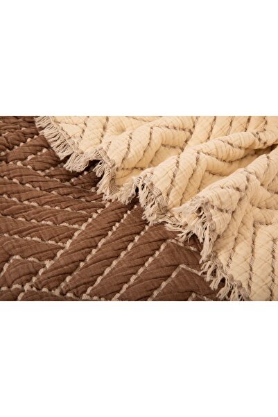 MYLASA HOME Муселин Kosha Series Жакард Хибрид Двоен Завивка Кафяв 220x240см