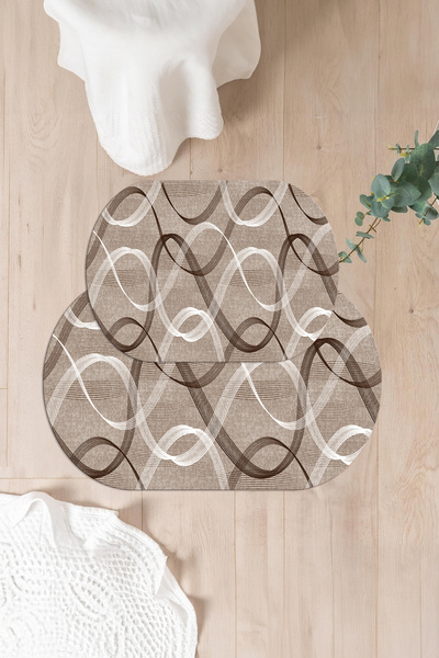 Napoli Home Ψηφιακό πλενόμενο αντιολισθητικό σετ καθαρισμού μπάνιου με μοντέρ...