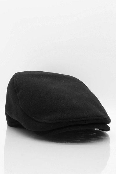 Külah Men's Hat Black Winter Trend Flat Cap Wool Cap